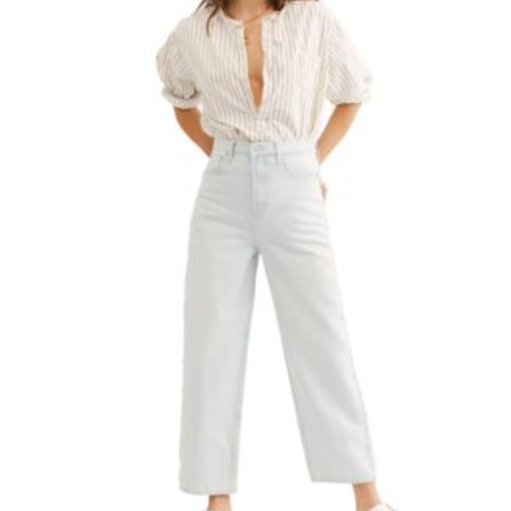 FREE PEOPLE Frank Dad Jeans Icy Blue Size 28 & 24 081153149 4269